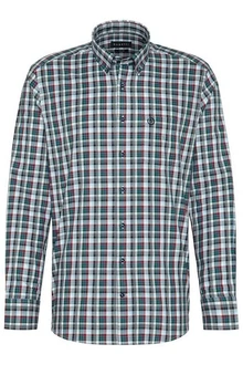 bugatti Langarmhemd Modern Fit Button-Down-Kragen Grau/Blau/Rot