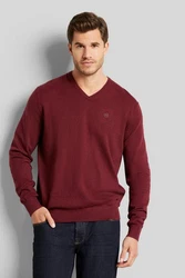 bugatti V-Ausschnitt Pullover Dunkelrot/Bordeaux/Rot