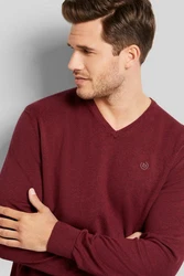 bugatti V-Ausschnitt Pullover Dunkelrot/Bordeaux/Rot