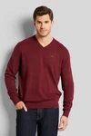 bugatti V-Ausschnitt Pullover Dunkelrot/Bordeaux/Rot