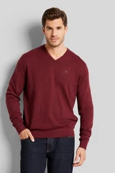 bugatti V-Ausschnitt Pullover Dunkelrot/Bordeaux/Rot