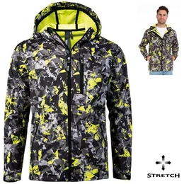 Trekkingjacke LPO - 3 Lagen Stretch wasserdichte Kapuzen Softshell Jacke Kale