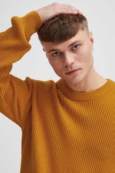 !Solid Strickpullover SDGIA Orange/Gelb/Braun