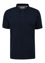 s.Oliver Herren Poloshirt Kurzarm Regular Fit mit Logostickerei Dunkelblau/Blau