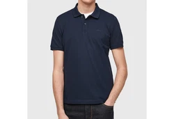 s.Oliver Herren Poloshirt Kurzarm Regular Fit mit Logostickerei Dunkelblau/Blau
