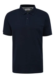 s.Oliver Herren Poloshirt Kurzarm Regular Fit mit Logostickerei Dunkelblau/Blau