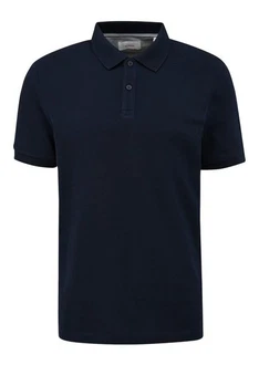 s.Oliver Herren Poloshirt Kurzarm Regular Fit mit Logostickerei Dunkelblau/Blau