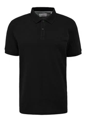 s.Oliver Herren Poloshirt Kurzarm Regular Fit mit Logostickerei Schwarz