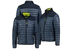 SUBLEVEL Steppjacke Stehkragen Herren Dunkelblau/Hellblau/Blau