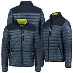 SUBLEVEL Steppjacke Stehkragen Herren Dunkelblau/Hellblau/Blau