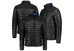 SUBLEVEL Steppjacke Stehkragen Herren Blau/Grau/Schwarz/Dunkelgrau