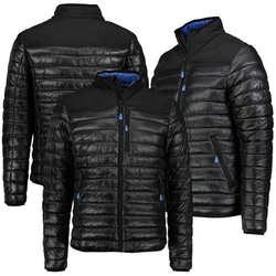 SUBLEVEL Steppjacke Stehkragen Herren Blau/Grau/Schwarz/Dunkelgrau