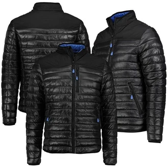 SUBLEVEL Steppjacke Stehkragen Herren Blau/Grau/Schwarz/Dunkelgrau