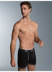 Trigema Boxer Bequeme Pants mit Webgummibund Schwarz/Creme