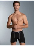 Trigema Boxer Bequeme Pants mit Webgummibund Schwarz/Creme