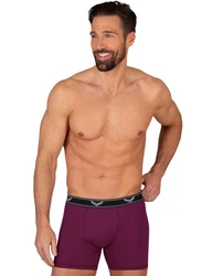 Trigema Boxer Bequeme Pants mit Webgummibund rot (sangria)