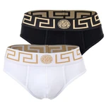 Versace Herren Slip TOPEKA (Packung, 2er Pack) Orange/Gold/Weiß/Lila/Gelb/Braun