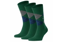 Burlington Kurzsocken Herren Socken 3er Pack Blackpool Dunkelgrün/Grün