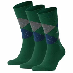 Burlington Kurzsocken Herren Socken 3er Pack Blackpool Dunkelgrün/Grün