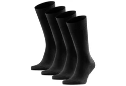 FALKE Kurzsocken Herren 4er Pack Schwarz