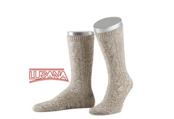 Lusana Trachtensocken Umschlag Beige/Khaki/Grau/Weiß/Braun