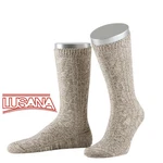 Lusana Trachtensocken Umschlag Beige/Khaki/Grau/Weiß/Braun