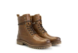 Travelin' Kvosted Men Schnürboots Cognac