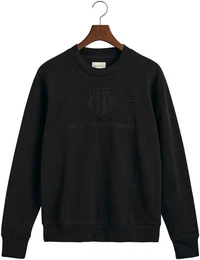 Sweatshirt D1. TONAL ARCHIVE SHIELD C-NECK mit Logostickerei auf der Brust