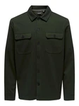 ONLY & SONS Langarmhemd New Kodyl ONSNEWKODYL OVERSHIRT SWEAT NOOS Dunkelgrün/Grün