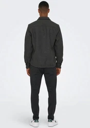 ONLY & SONS Langarmhemd Ash Dunkelgrau/Schwarz/Hellgrau/Grau