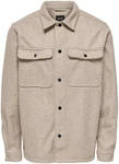 ONLY & SONS Langarmhemd Ash Beige/Khaki/Braun