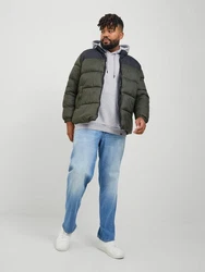 Jack & Jones Sweatshirt JJEBRADLEY HOOD NOOS PLS grau