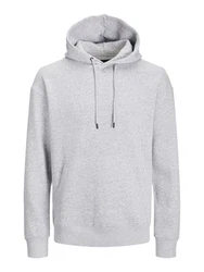 Jack & Jones Sweatshirt JJEBRADLEY HOOD NOOS PLS grau