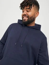 Jack & Jones Sweatshirt JJEBRADLEY HOOD NOOS PLS Dunkelblau