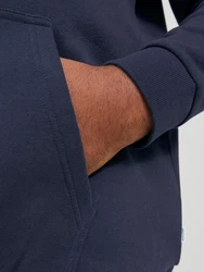 Jack & Jones Sweatshirt JJEBRADLEY HOOD NOOS PLS Dunkelblau