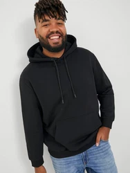 Jack & Jones Sweatshirt JJEBRADLEY HOOD NOOS PLS Schwarz