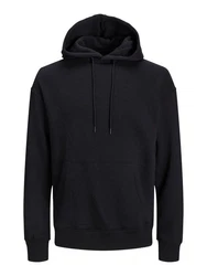 Jack & Jones Sweatshirt JJEBRADLEY HOOD NOOS PLS Schwarz