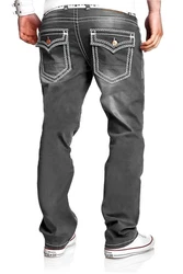MT Styles Jeans Straight-Fit Hose RJ-133 Dunkelgrau/Hellgrau/Grau