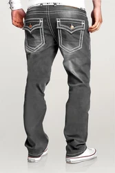 MT Styles Jeans Straight-Fit Hose RJ-133 Dunkelgrau/Hellgrau/Grau