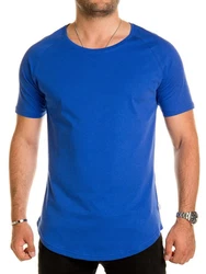Pittman T-Shirt Quin Oversize Basic Tee Crew Neck Blau/Dunkelblau