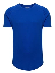 Pittman T-Shirt Quin Oversize Basic Tee Crew Neck Blau/Dunkelblau