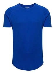 Pittman T-Shirt Quin Oversize Basic Tee Crew Neck Blau/Dunkelblau