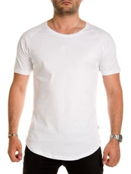 Pittman T-Shirt Quin Oversize Basic Tee Crew Neck Weiß/Creme