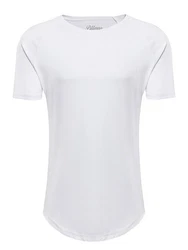 Pittman T-Shirt Quin Oversize Basic Tee Crew Neck Weiß/Creme