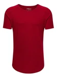 Pittman T-Shirt Quin Oversize Basic Tee Crew Neck Rot/Dunkelrot