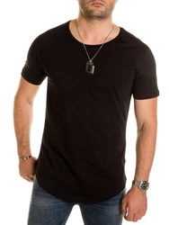 Pittman T-Shirt Quin Oversize Basic Tee Crew Neck Schwarz