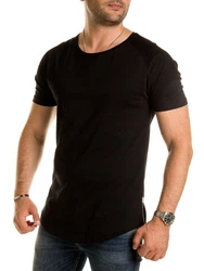 Pittman T-Shirt Quin Oversize Basic Tee Crew Neck Schwarz