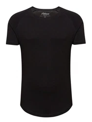 Pittman T-Shirt Quin Oversize Basic Tee Crew Neck Schwarz