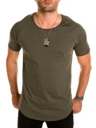 Pittman T-Shirt Quin Oversize Basic Tee Crew Neck Dunkelgrün/Khaki