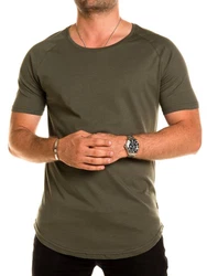 Pittman T-Shirt Quin Oversize Basic Tee Crew Neck Dunkelgrün/Khaki